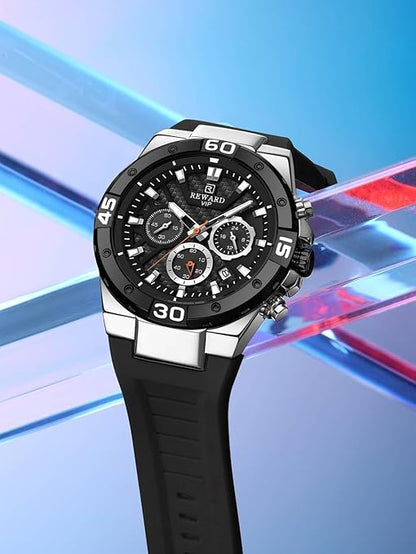 Luxury Black Chronograph Timepiece for Men